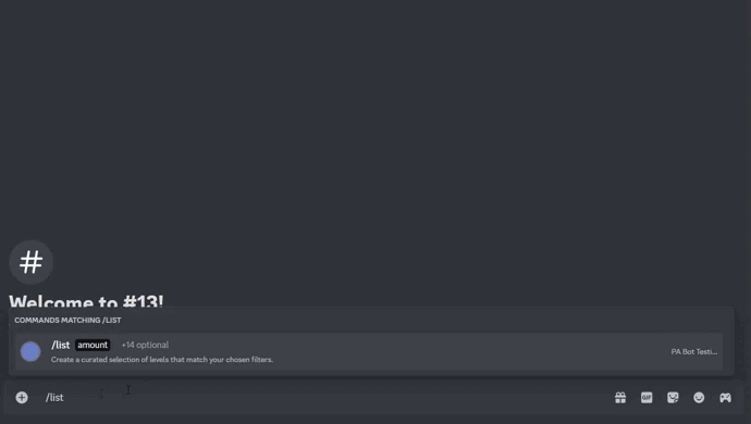 List Command Example